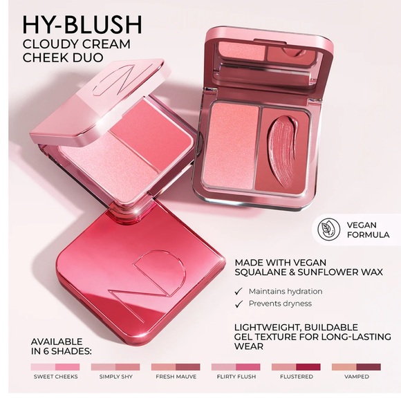 Natasha Danona HY-BLUSH CLOUDY CREAM CHEEK DUO Fresh Mauve - Picture 2 of 16